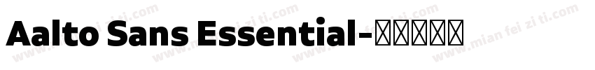 Aalto Sans Essential字体转换